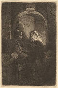 Woman at a Door Hatch Talking to a Man and Children (The Schoolmaster)