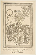 Coat -of-Arms of Johan  Stabius, edition of 1781
