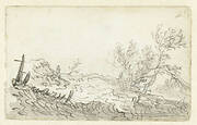 Duinlandschap met bomen