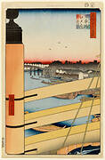 Nihonbashi Bridge and Edobashi Bridge (Nihonbashi to Edobashi), No. 43 from One Hundred Famous Views of Edo