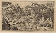 Water Mill at the Foot of a Mountain