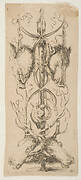 Hunting Trophy with Stag Heads Below