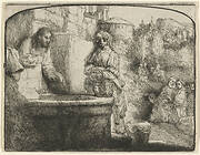 Christ and the Woman of Samaria: an Arched Print