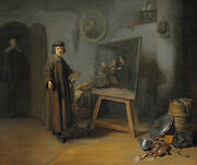 A painter in his studio