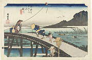 Fifty-Three Stations of the Tokaido Hoeido Edition “Kakegawa (Distant View of Mt. Akiba)”