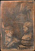 Man drawing from a cast