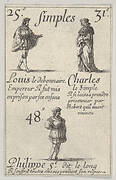 Louis le debonnaire... Charles le Simple, from 'Game of the Kings of France' (Jeu des Rois de France)