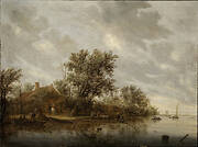 River Landscape with Ferry