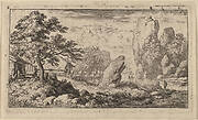 Pointed Boulder at the Bank of a River