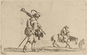 Soldier Holding a Fowl by the Feet