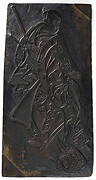 Design of two figures, a man and a girl